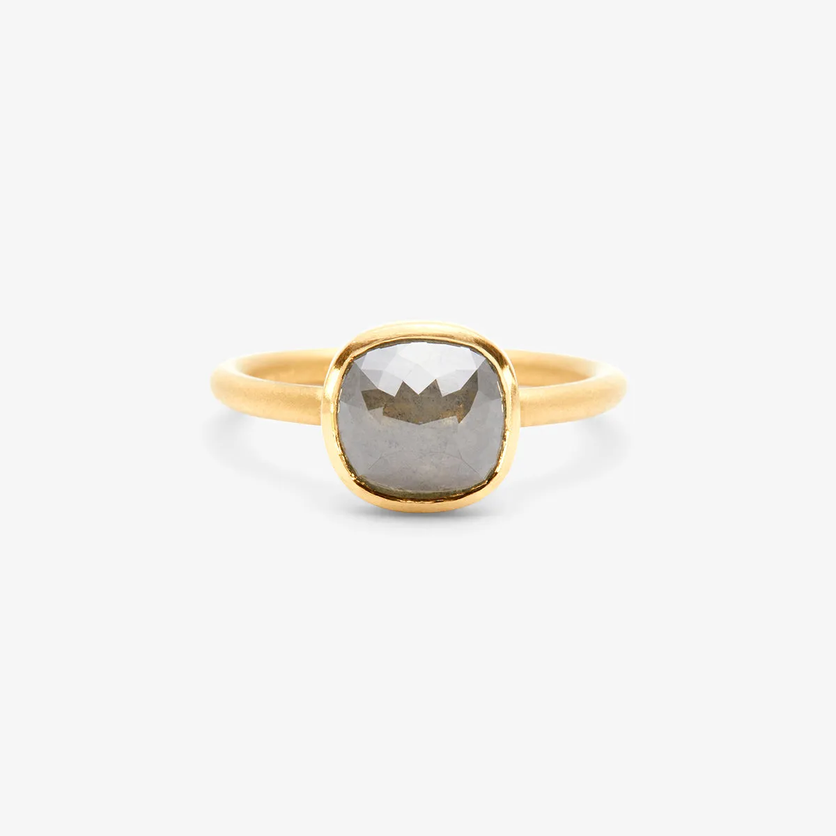 1.21 Carat One-of-a-Kind Rose Cut Grey Diamond Ring | DR88-OOAK