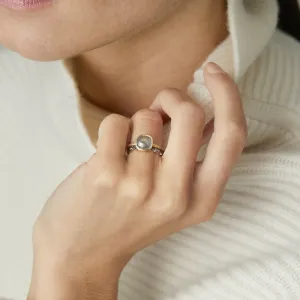1.21 Carat One-of-a-Kind Rose Cut Grey Diamond Ring | DR88-OOAK
