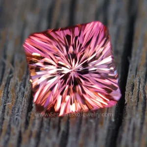 1.3 Carat Peachy Pink Tourmaline Square Octagon - 6.2x7.9mm - Esko Universe Cut ™