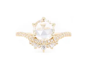 1.30-Carat Round Rose Cut Coronet Ring