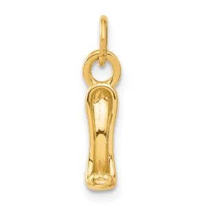 14K  3D French Slipper Charm