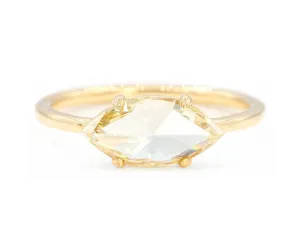 1.50-Carat Yellow Brown Rose Cut Marquise Diamond