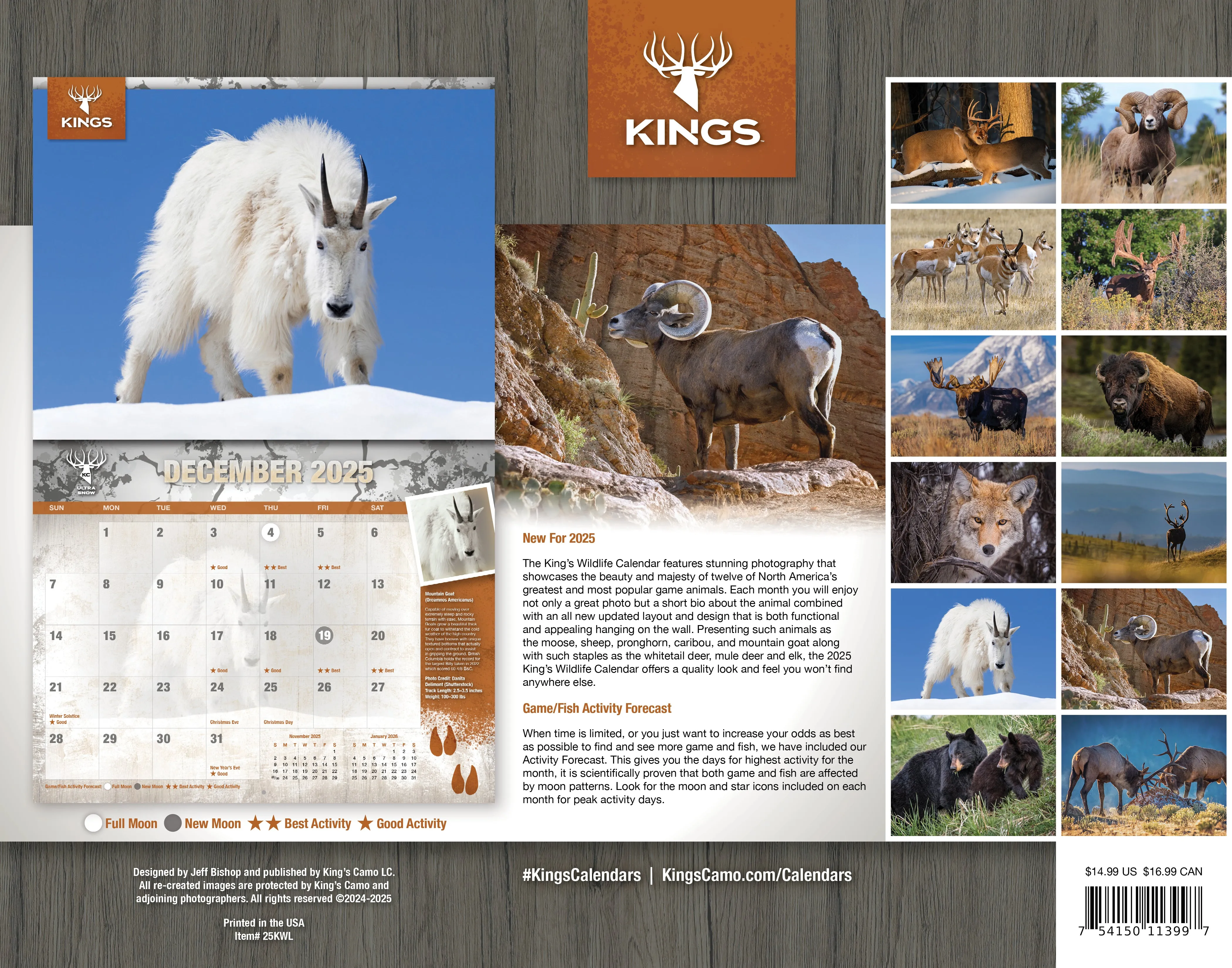 2025 Kings Wildlife Calendar TWIN PACK