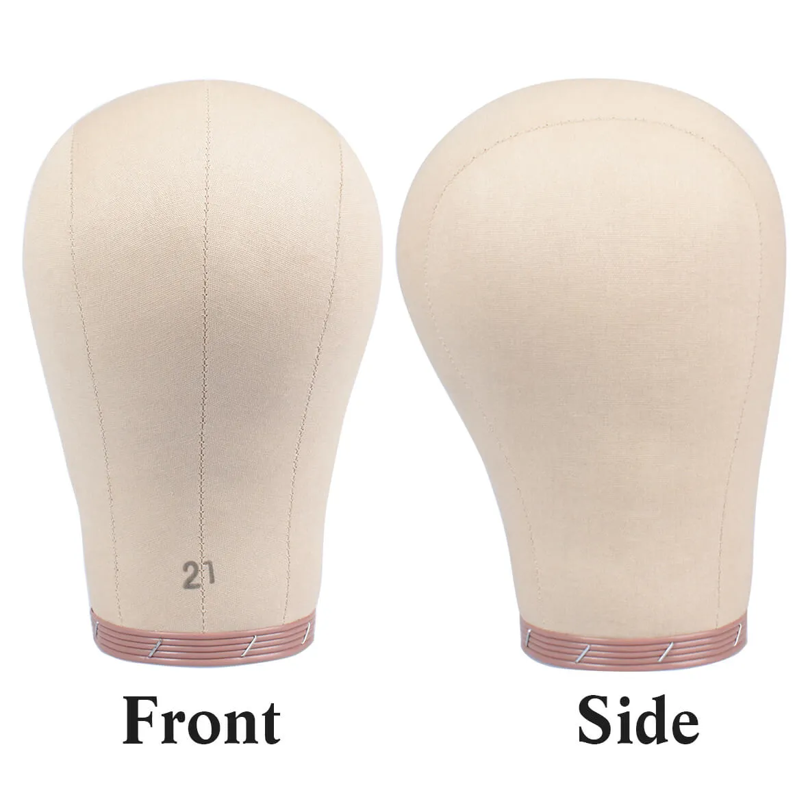 21-23 Inch Cork Canvas Block Head for Wigs with Stand Display Styling Mannequin Head for Making Wig/Head Weft/Hair Extension