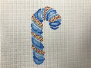 22-243 Sprinkle Candy Cane - Blue