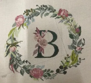 2577-B Floral Initial