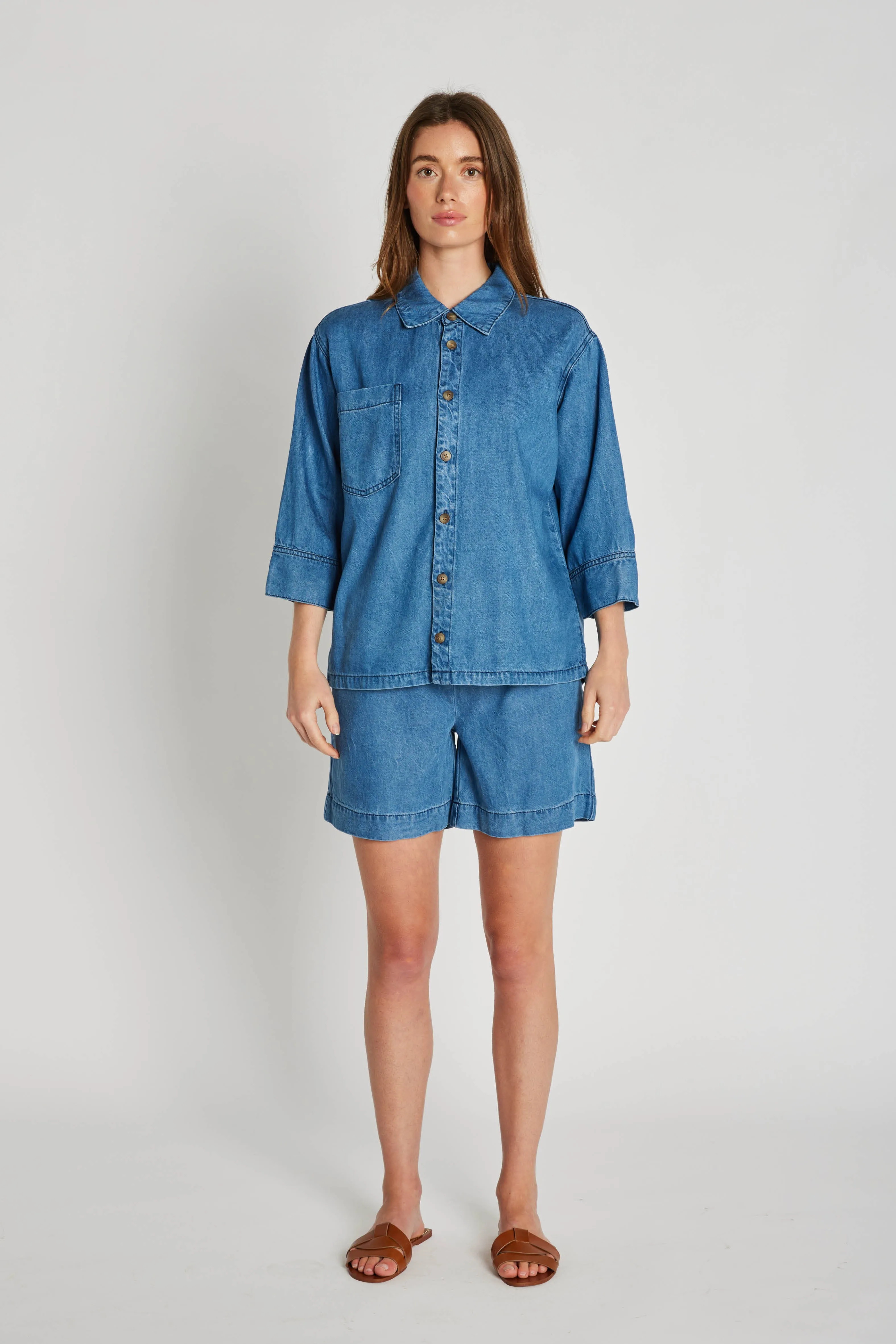 4124PBOTamala shorts - Blue denim