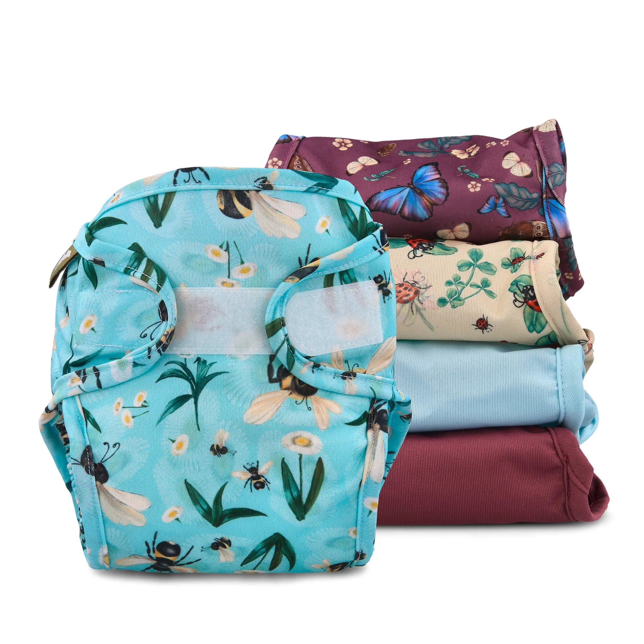 5 Pack Reusable Nappy Wraps