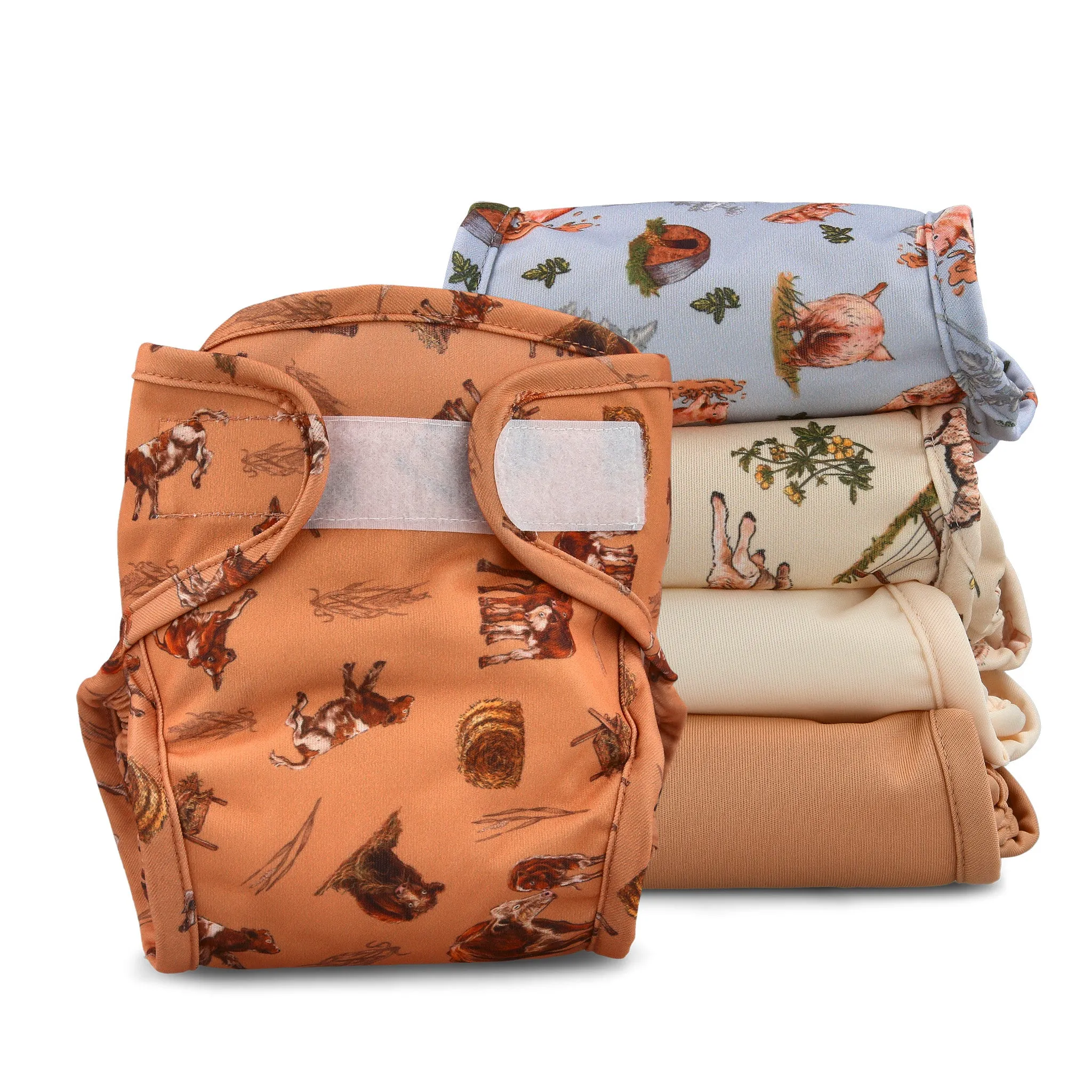 5 Pack Reusable Nappy Wraps
