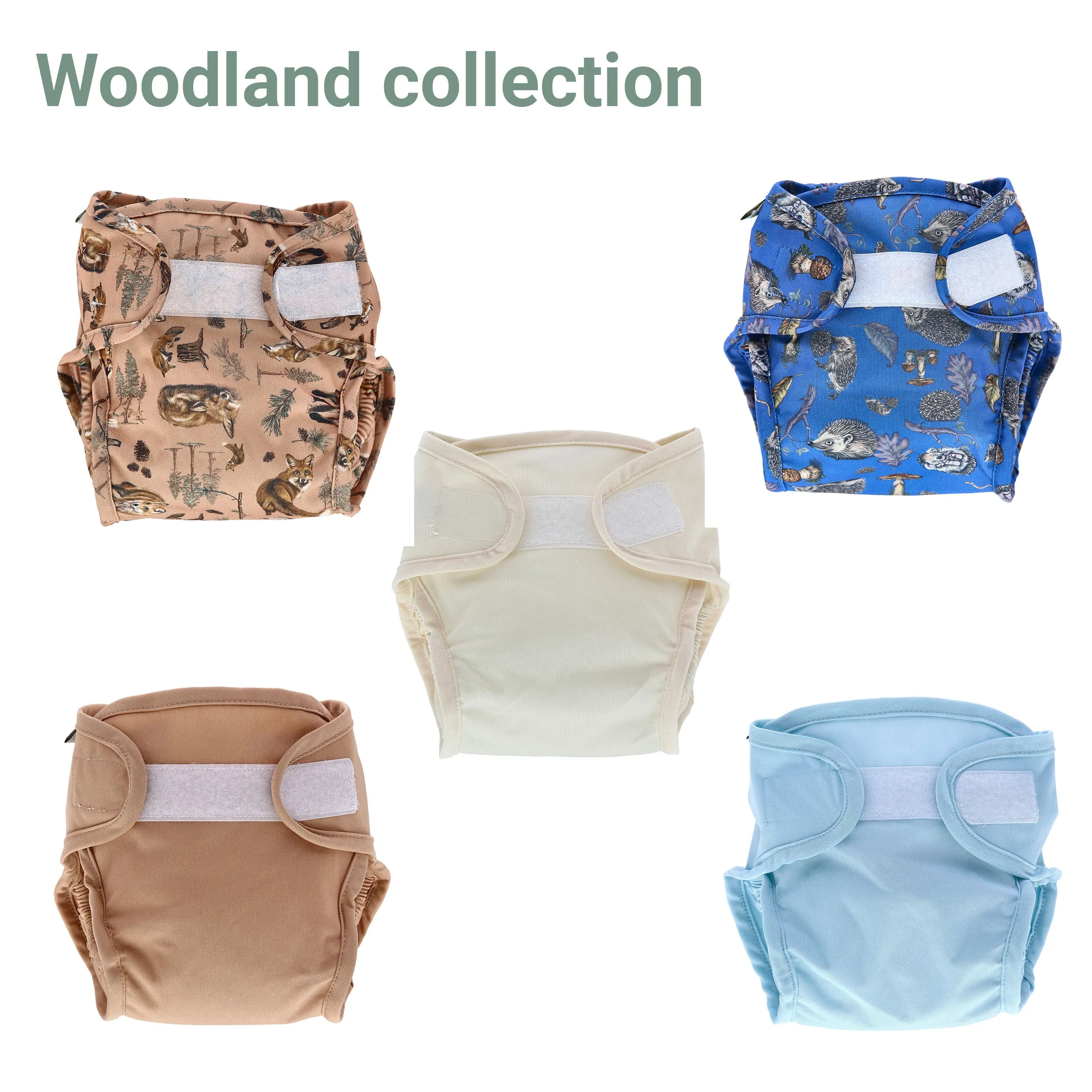 5 Pack Reusable Nappy Wraps