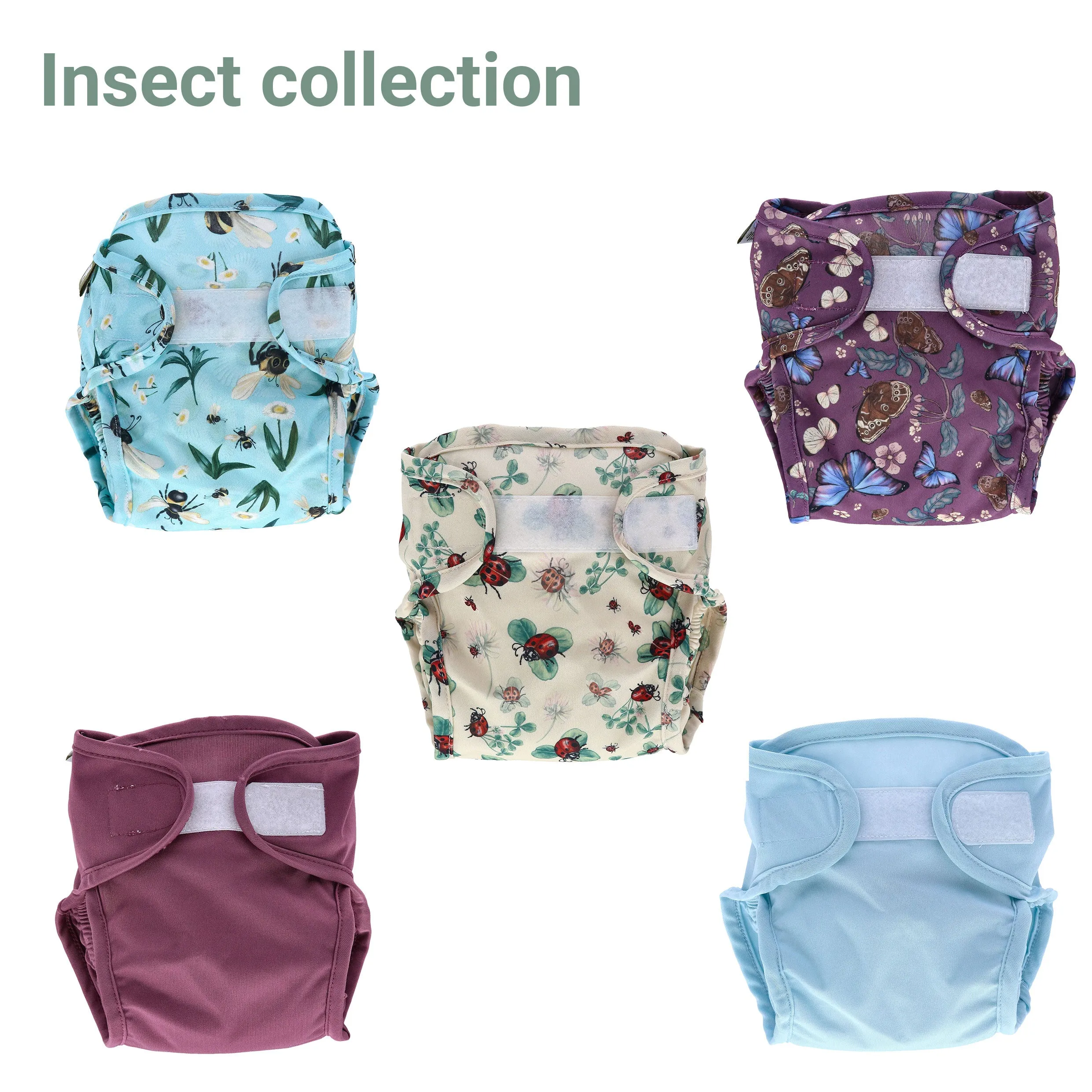 5 Pack Reusable Nappy Wraps
