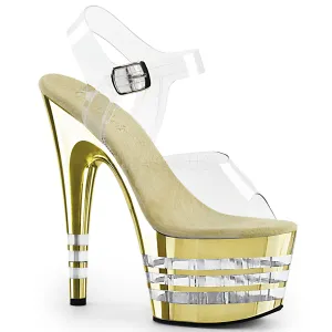 ADORE-708CHLN  Clear/Gold Chrome