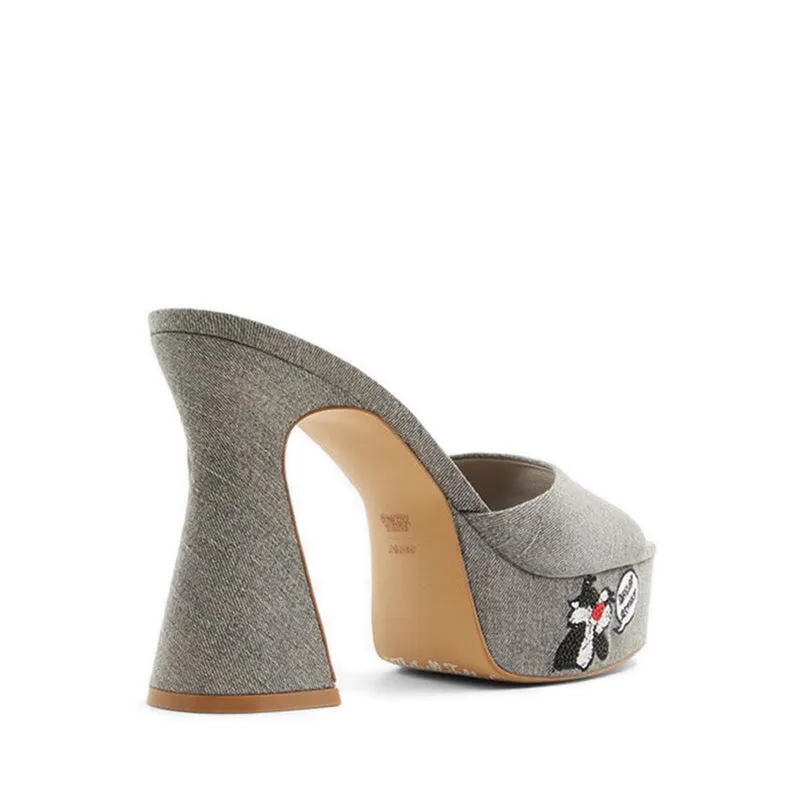 ALDO X LOONEY TUNES Ltplatform Women's Heeled Sandals - Dark Grey