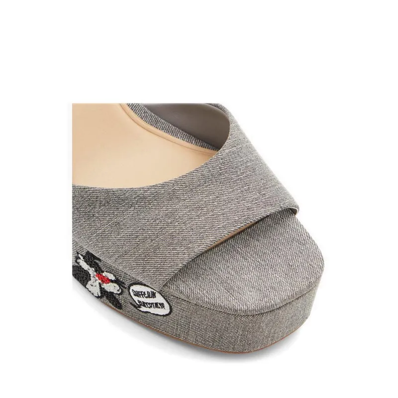 ALDO X LOONEY TUNES Ltplatform Women's Heeled Sandals - Dark Grey
