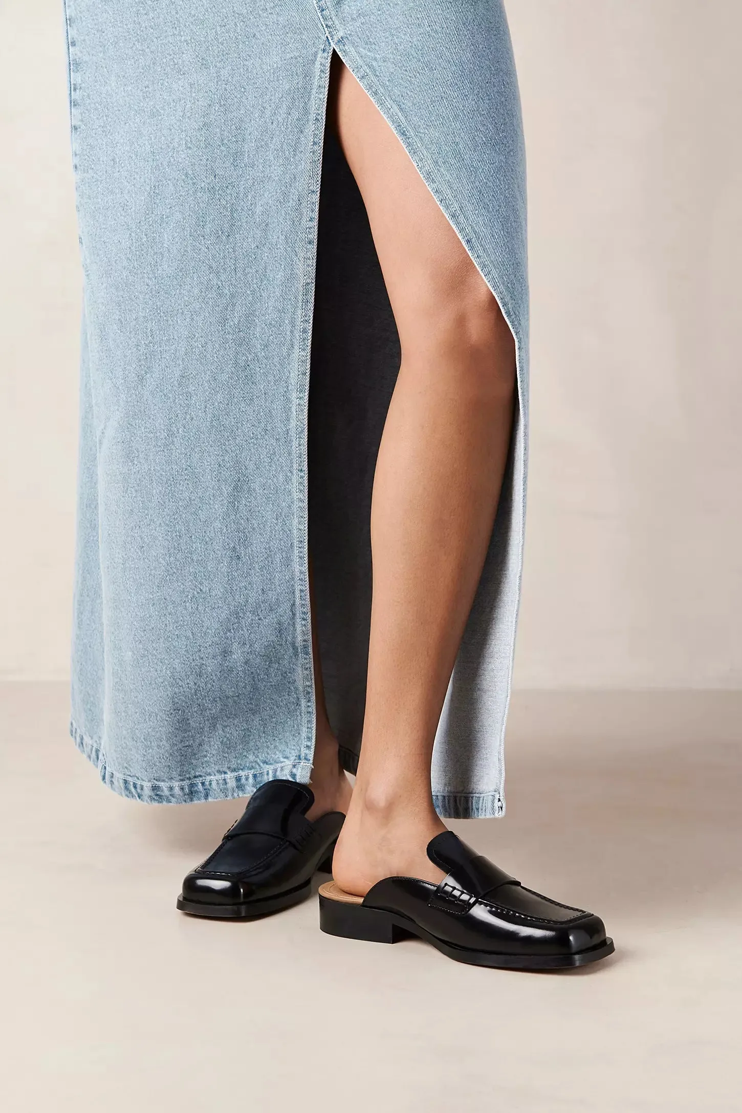Alfred Leather Loafer Mules