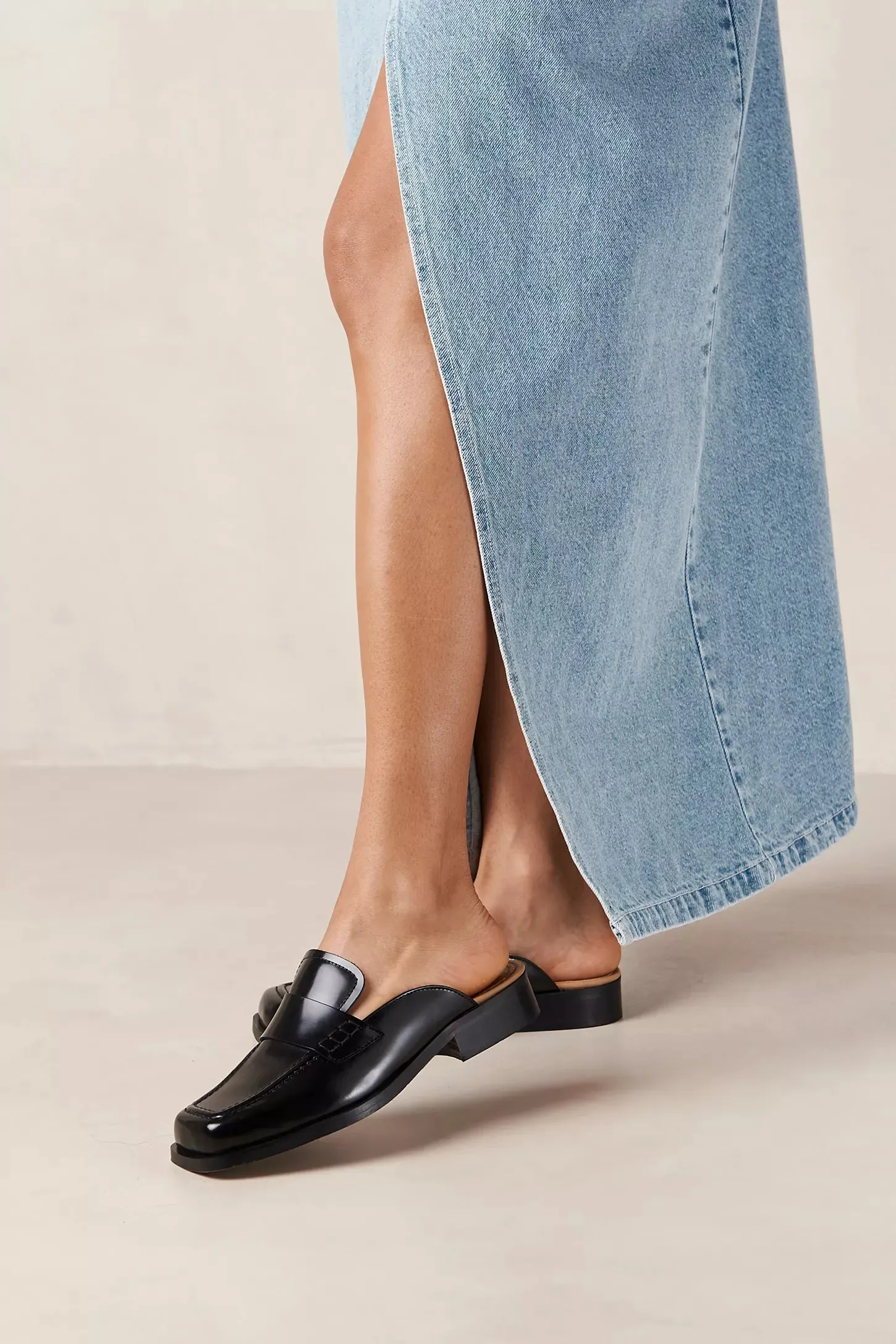 Alfred Leather Loafer Mules