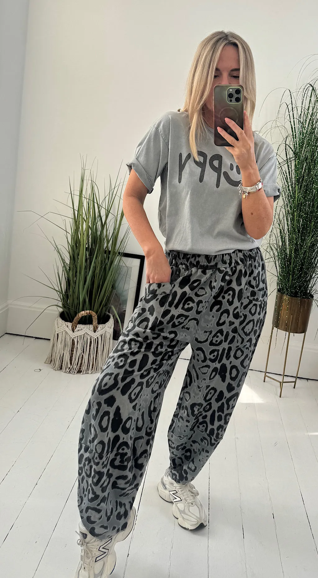 Animal Pocket Cocoon Pant Grey