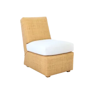 Billy Baldwin x Danielle Rollins Large Madagascar Grasscloth Slipper Chairs