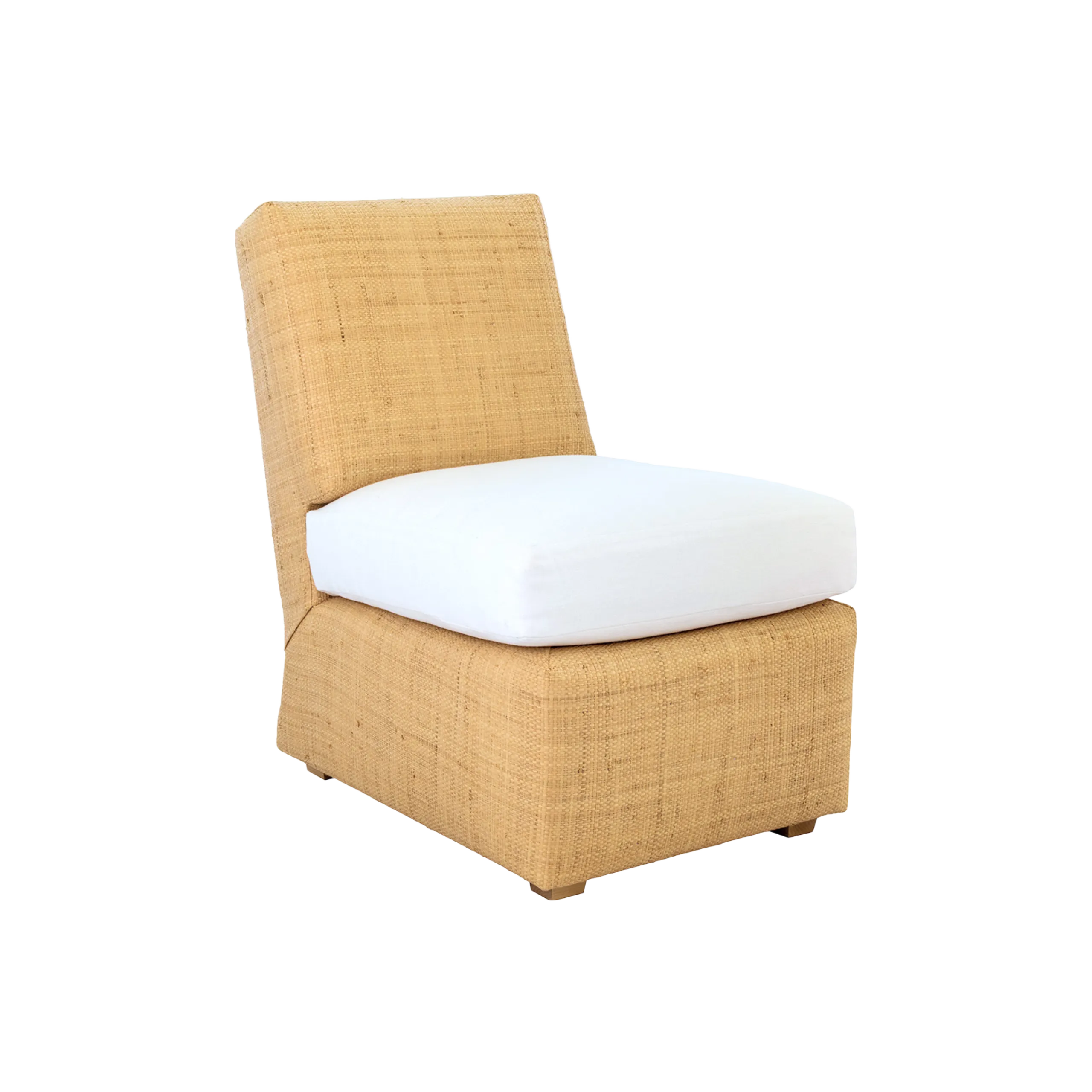 Billy Baldwin x Danielle Rollins Large Madagascar Grasscloth Slipper Chairs