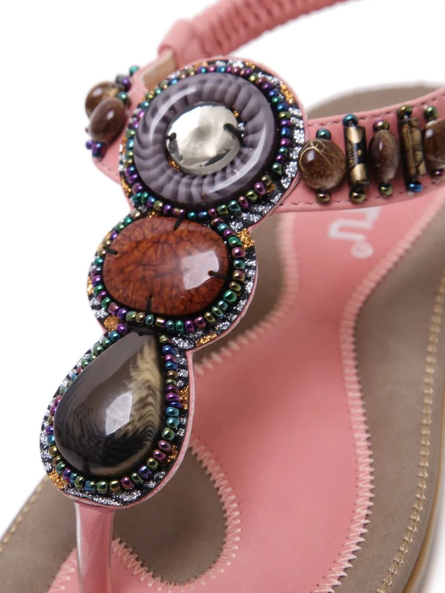 Blush Marble Beaded Sandal