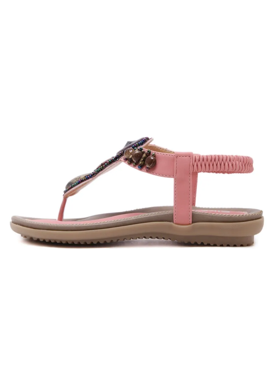 Blush Marble Beaded Sandal