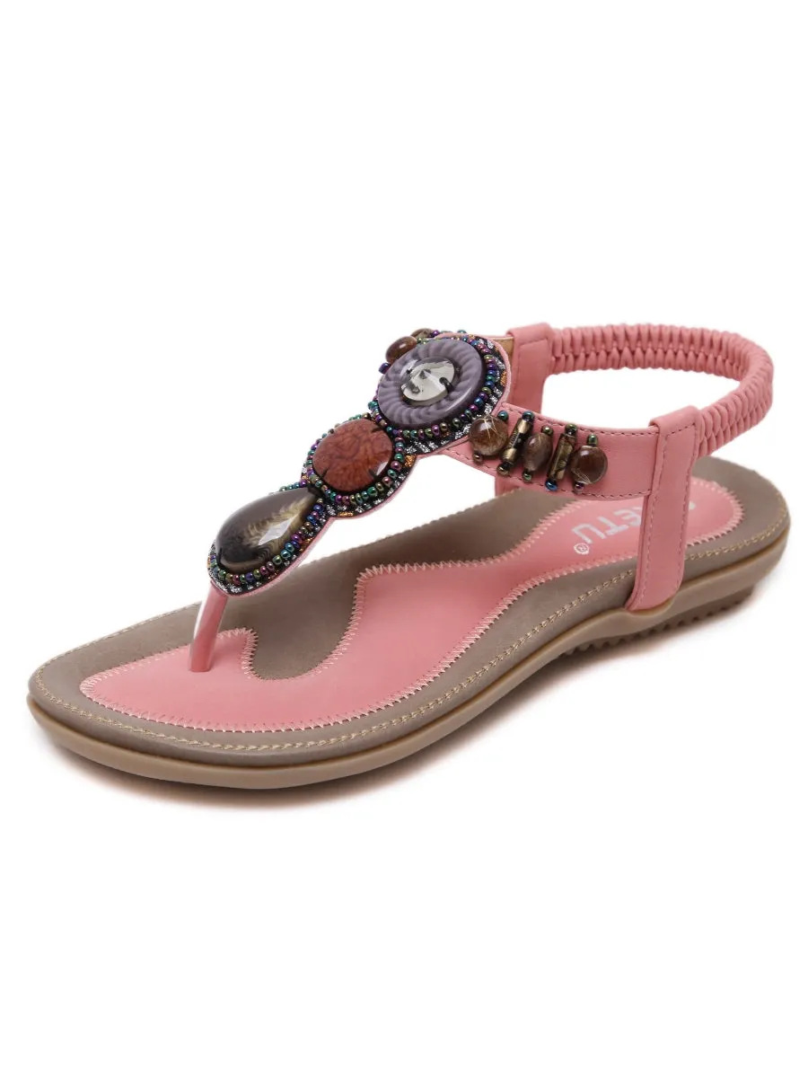 Blush Marble Beaded Sandal