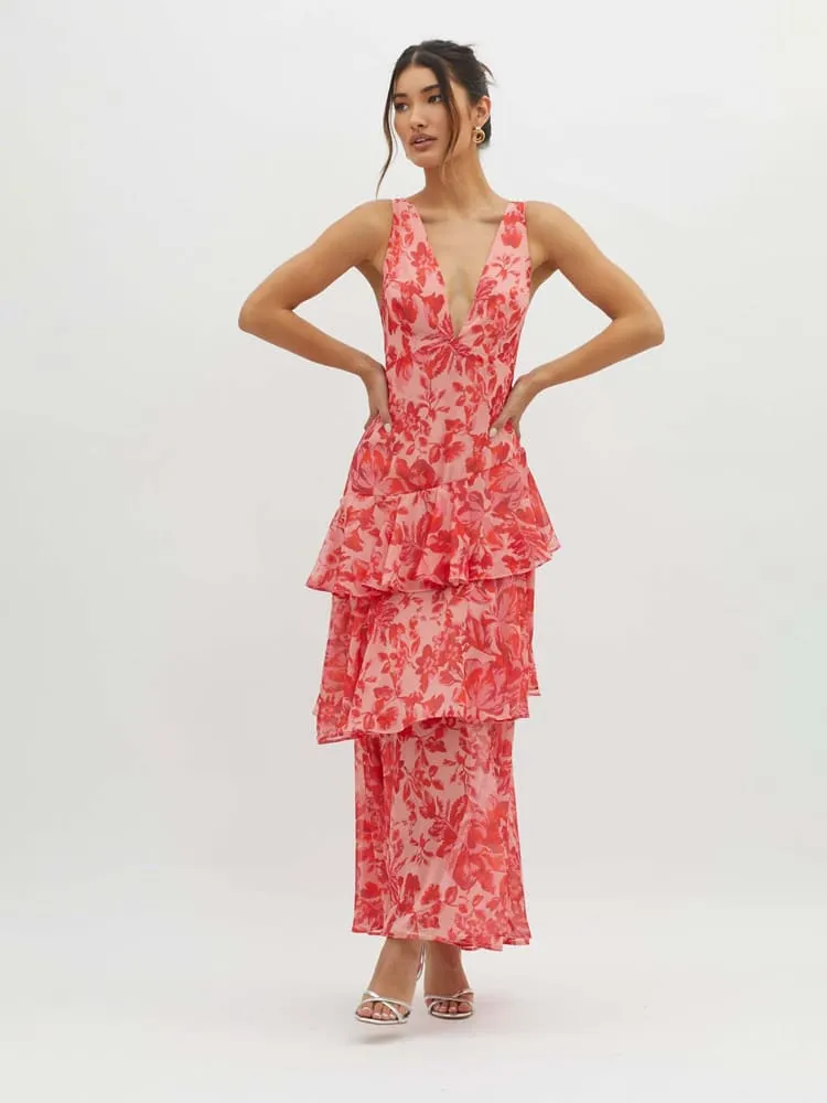 Bonava™ - Camellia Whisper Midi Dress