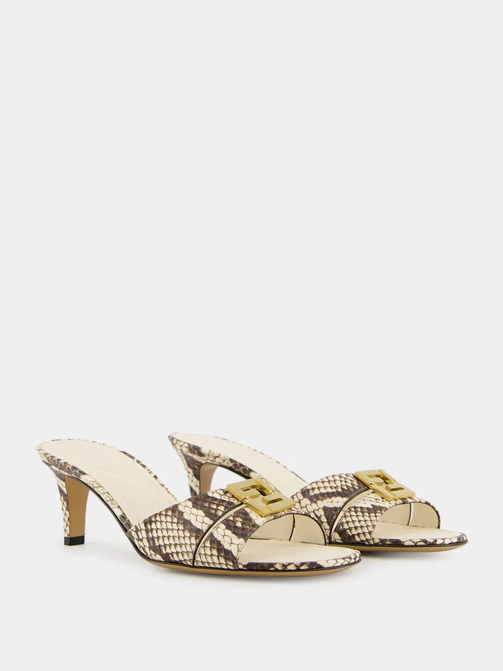 Brown Ayers Medium-Heeled Sandals