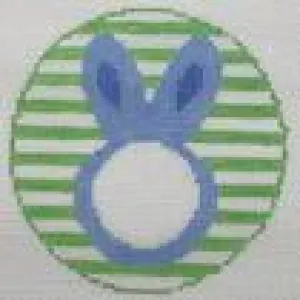 Bunny Blue Monogram Round