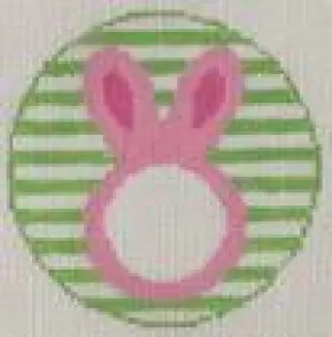 Bunny Pink Monogram Round