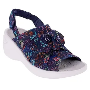Bzees NWT's Women's Floral Print Slip-On Platform Washable Slingback Sandals 7.5