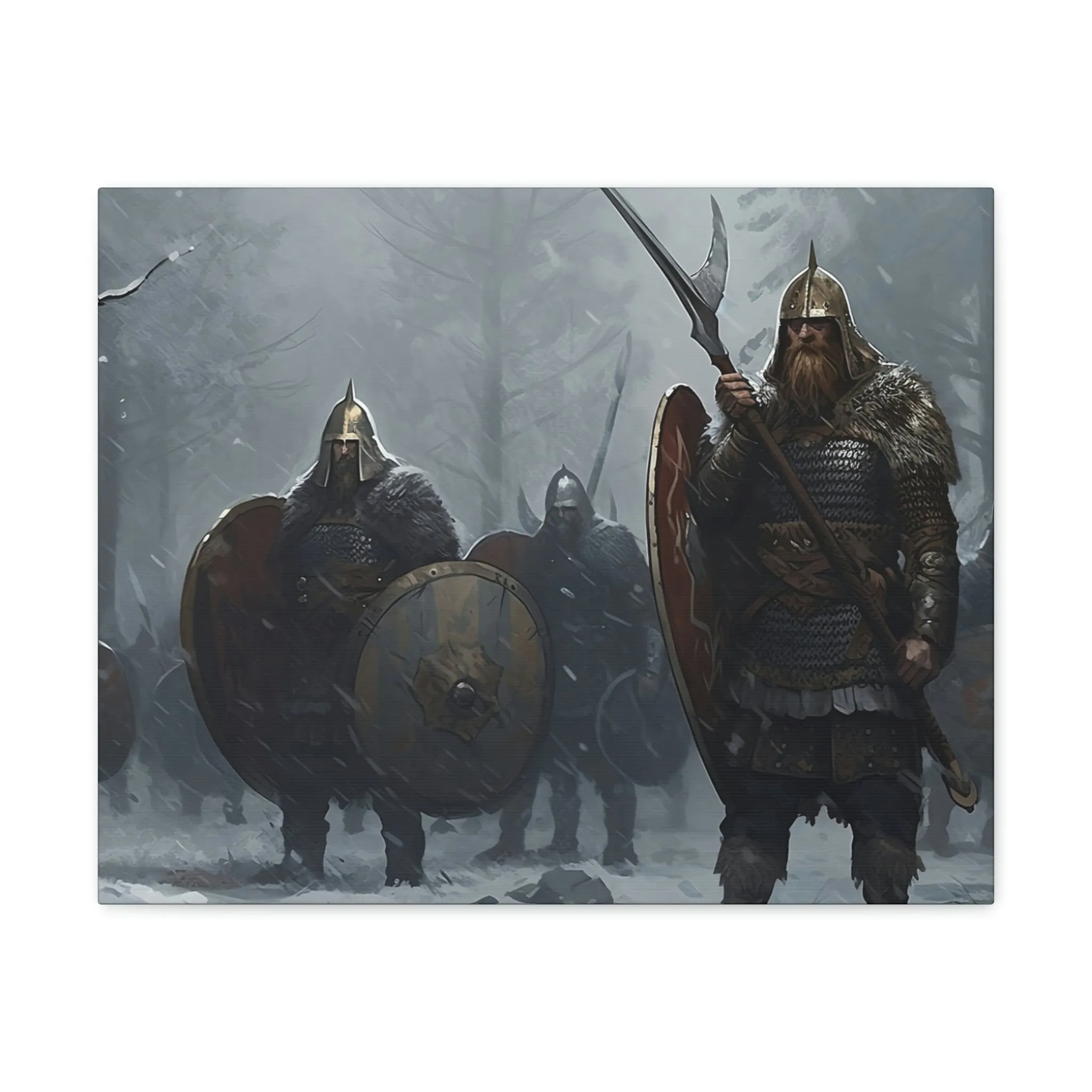 Canva 16:9 Group of Vikings in snow v1