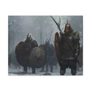 Canva 16:9 Group of Vikings in snow v1