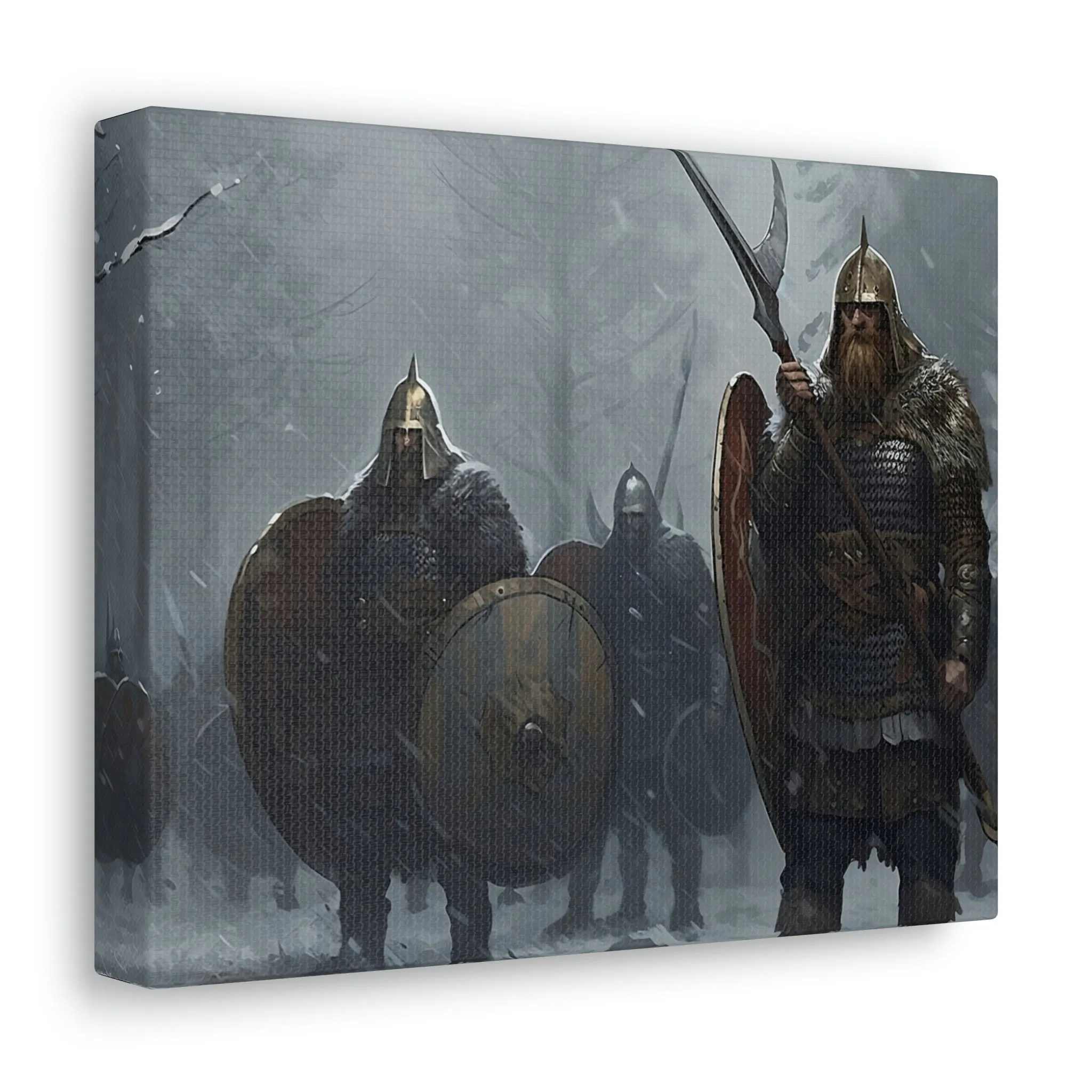 Canva 16:9 Group of Vikings in snow v1