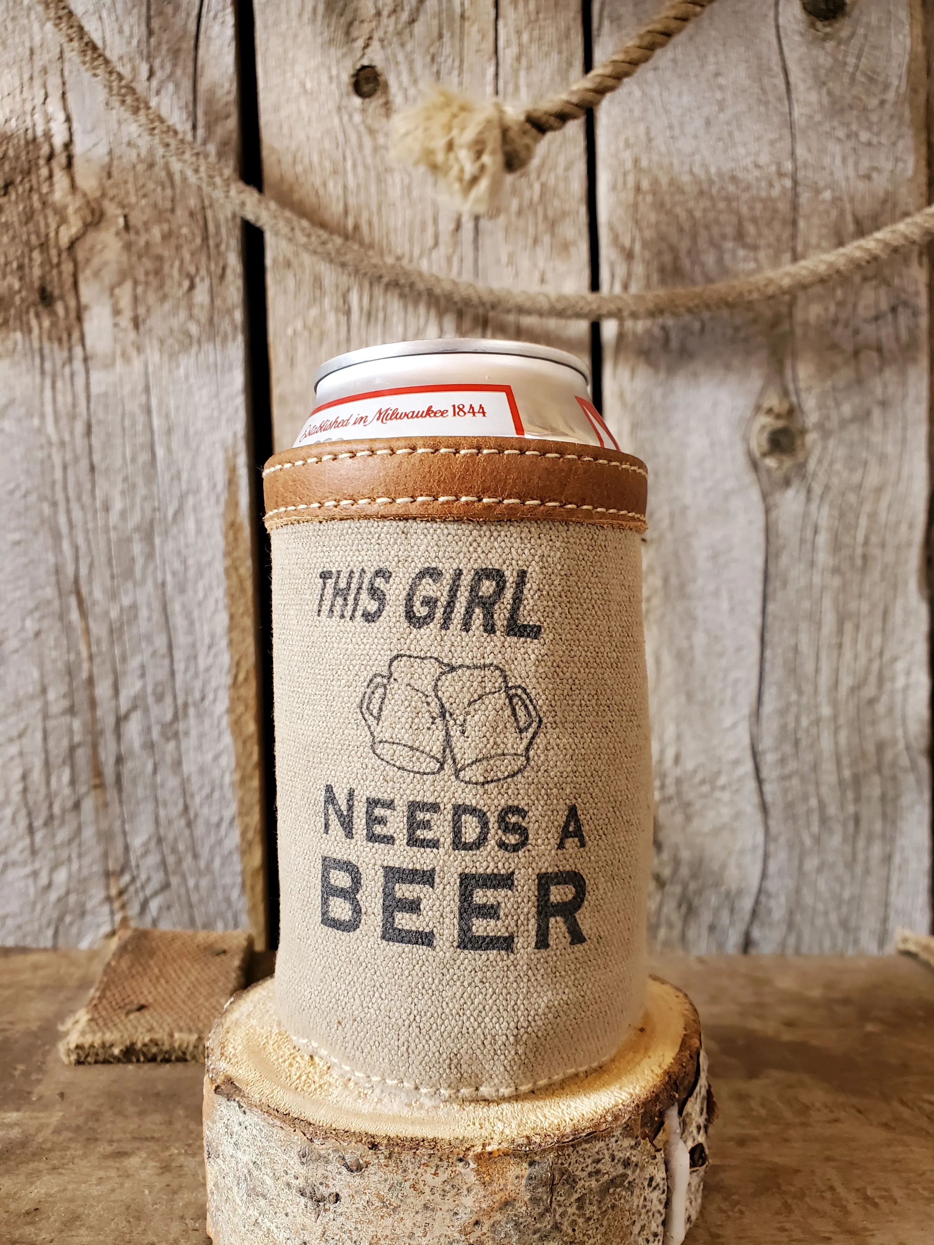 Canvas Beer Can Koozies
