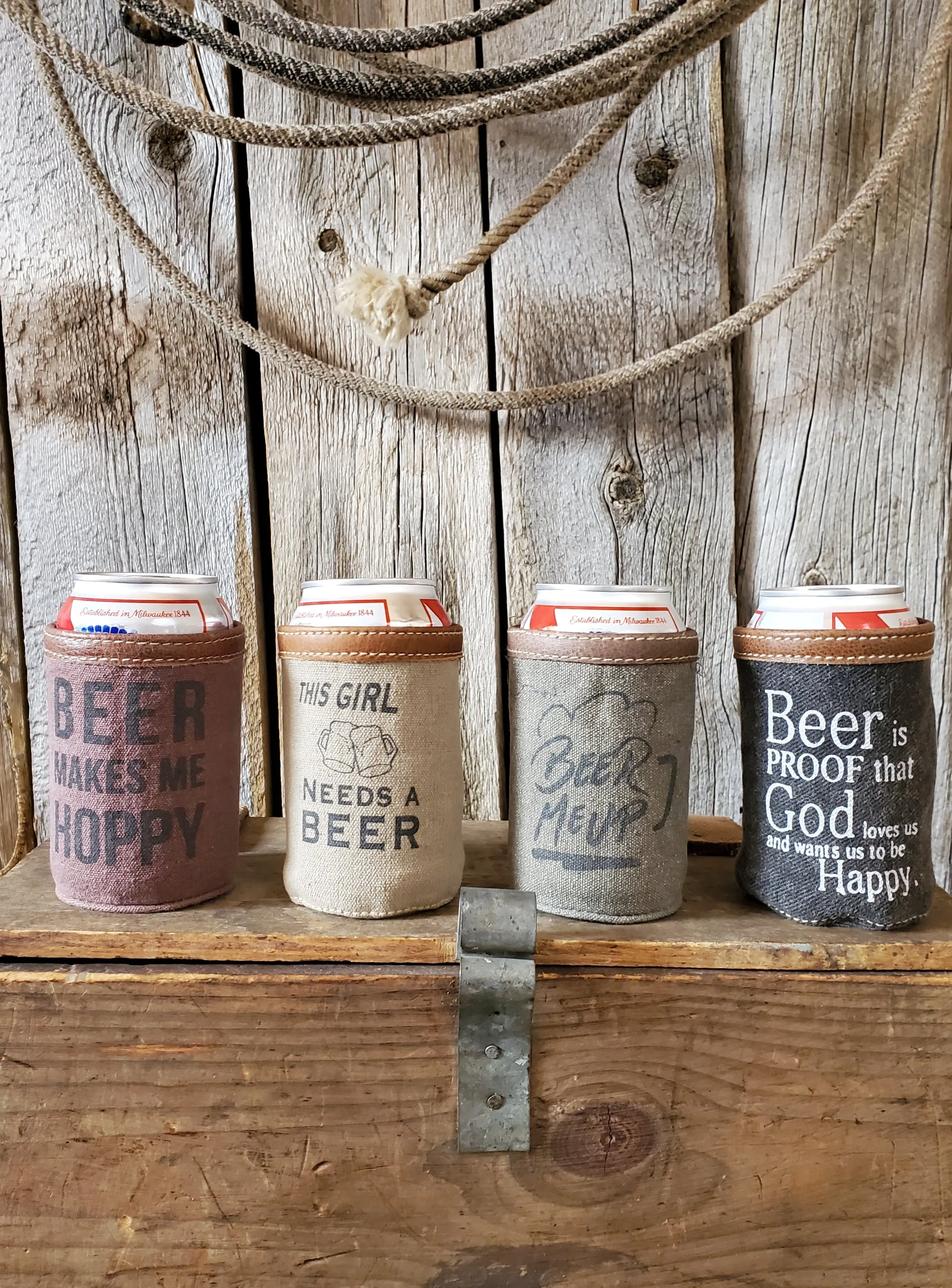 Canvas Beer Can Koozies