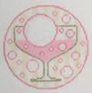 Champagne Monogram Round