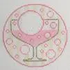 Champagne Monogram Round