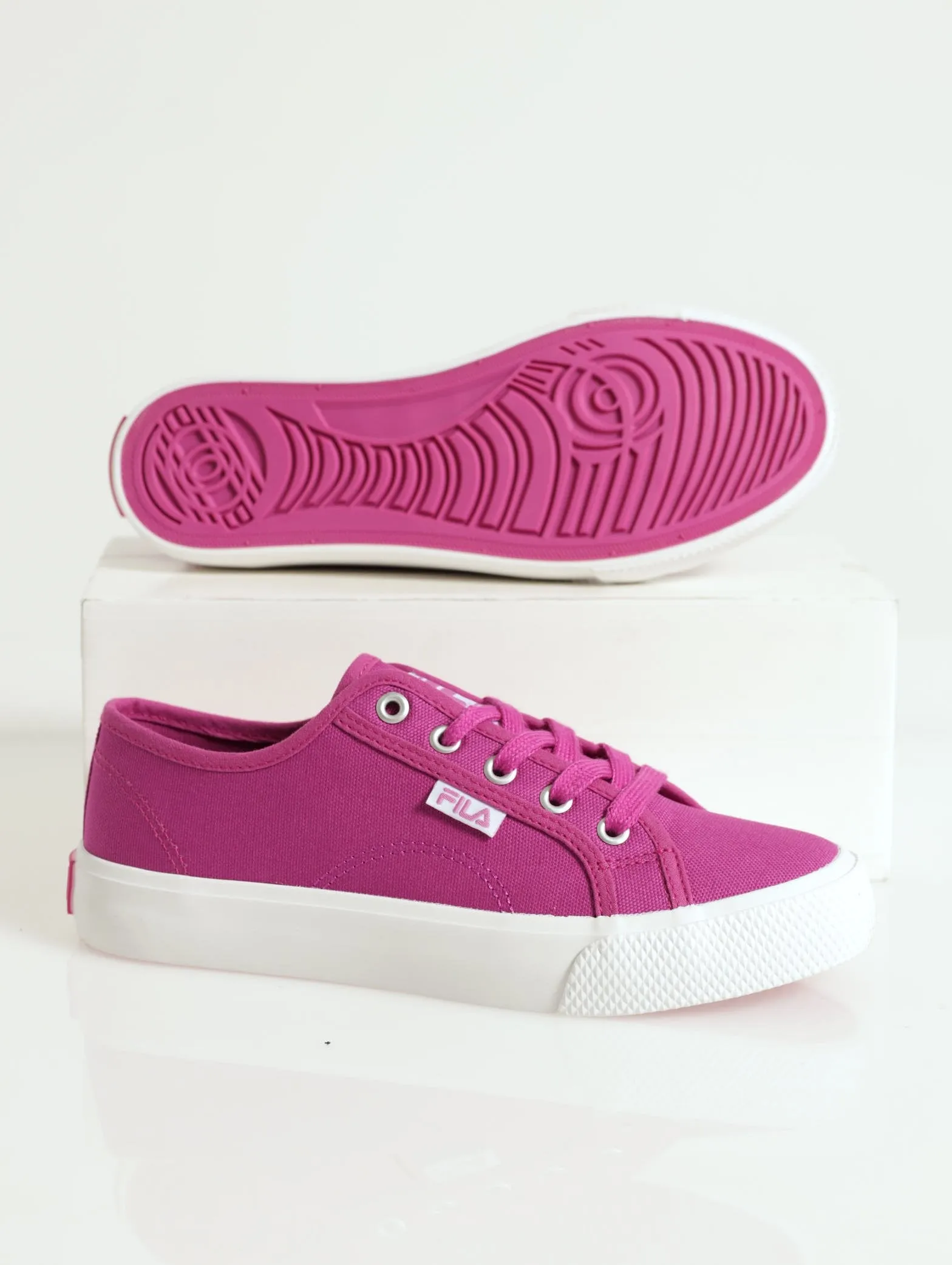 Chiara Canvas Lo Cut Sneaker - Fuschia