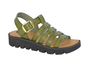 Cipriata L415E Womens T-Bar Halter Wedge Sandal