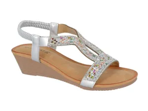Cipriata L496FS Womens Jewelled Slingback Sandal