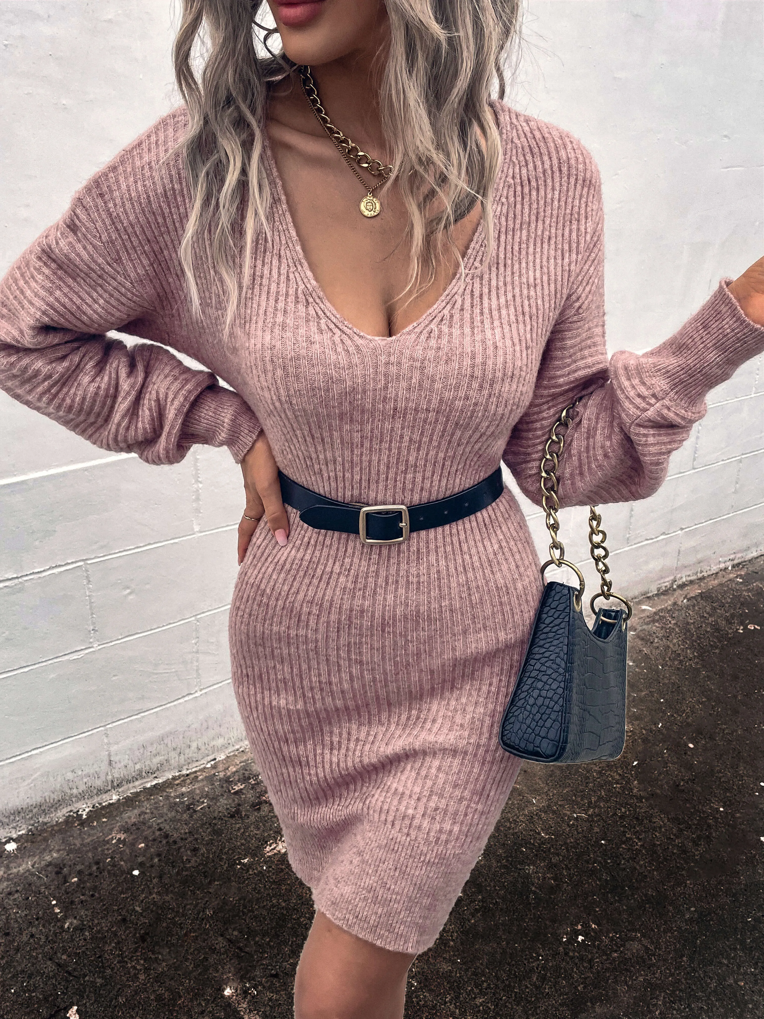 Claudias Knit Dress - Pink