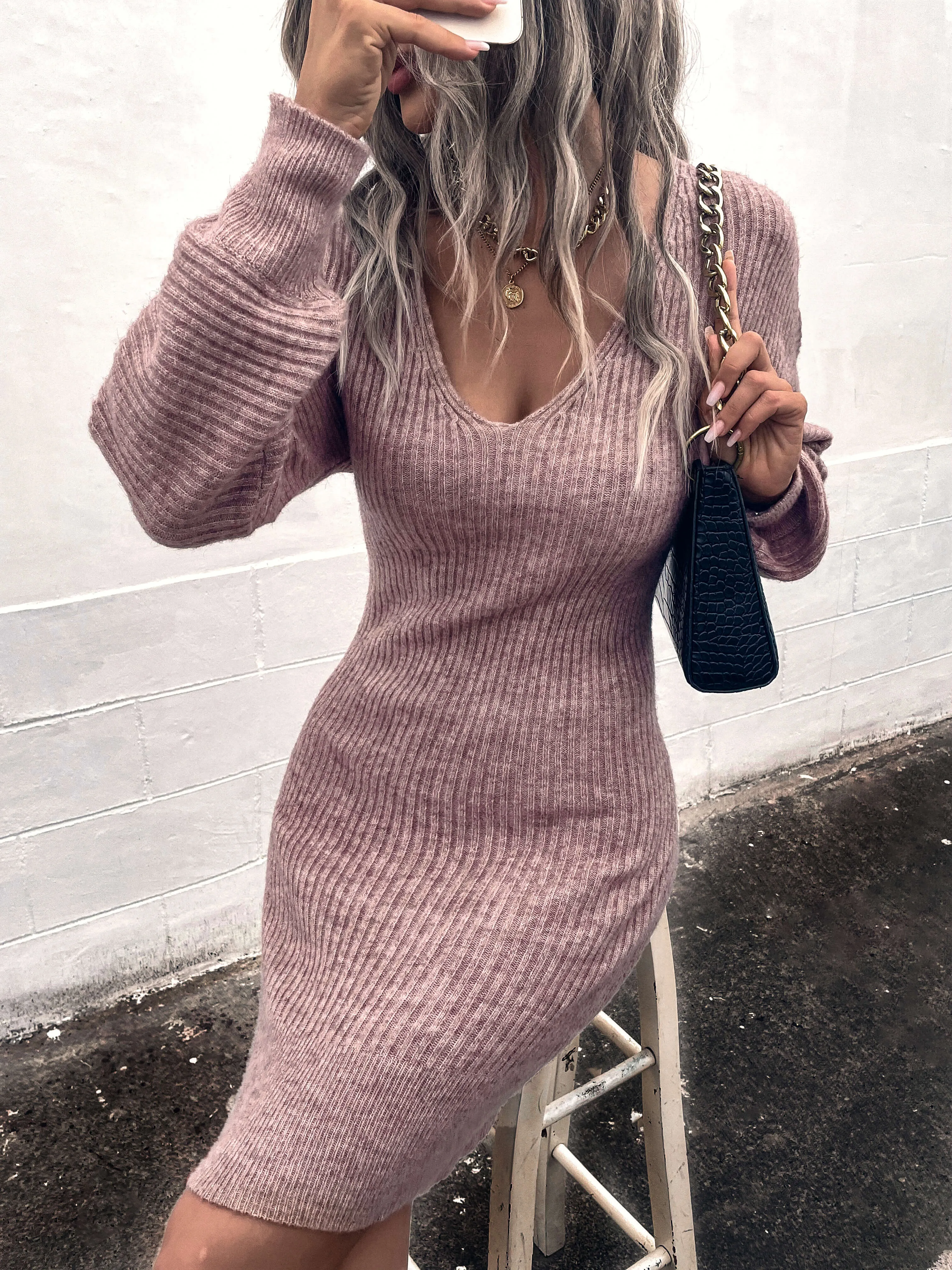 Claudias Knit Dress - Pink