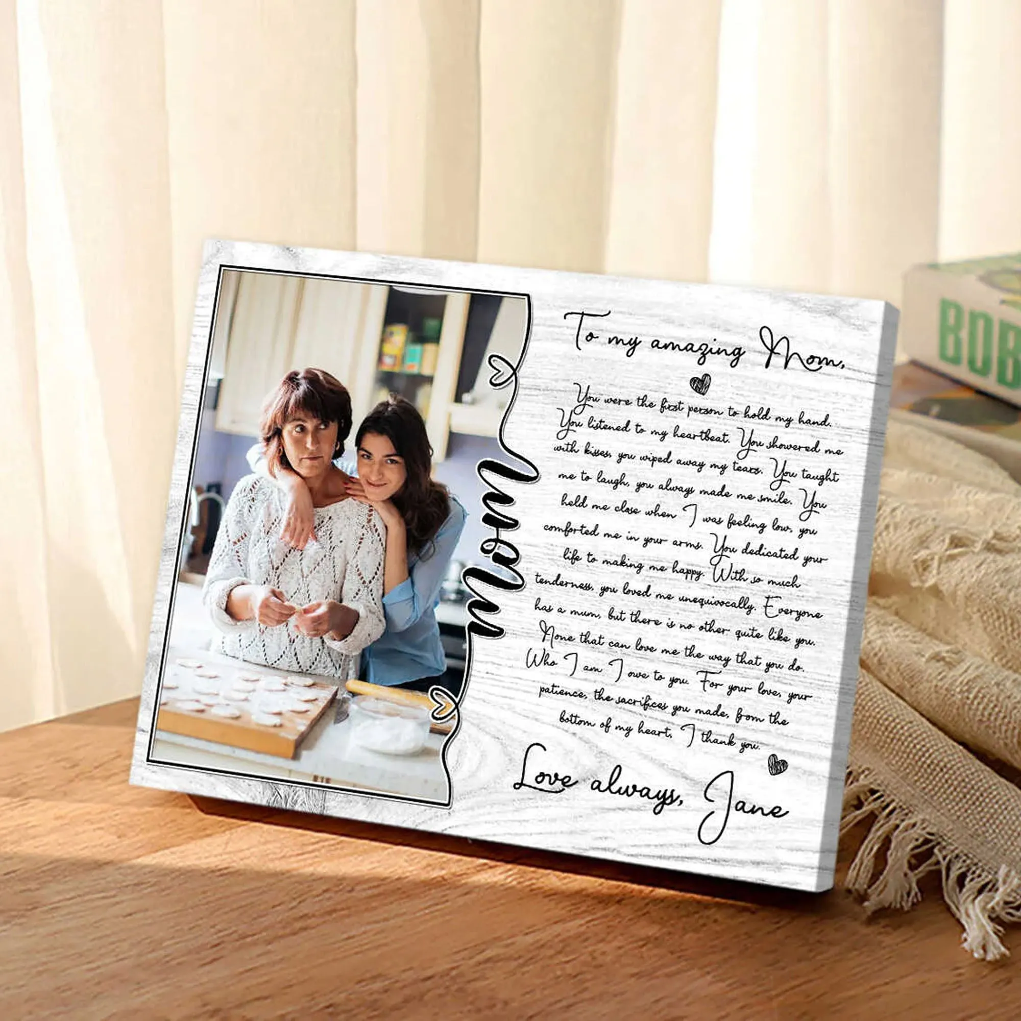 Custom 'To My Amazing Mom' Photo Canvas Print - CHRISTIANARTBAG | Personalized Heartfelt Message Wall Art
