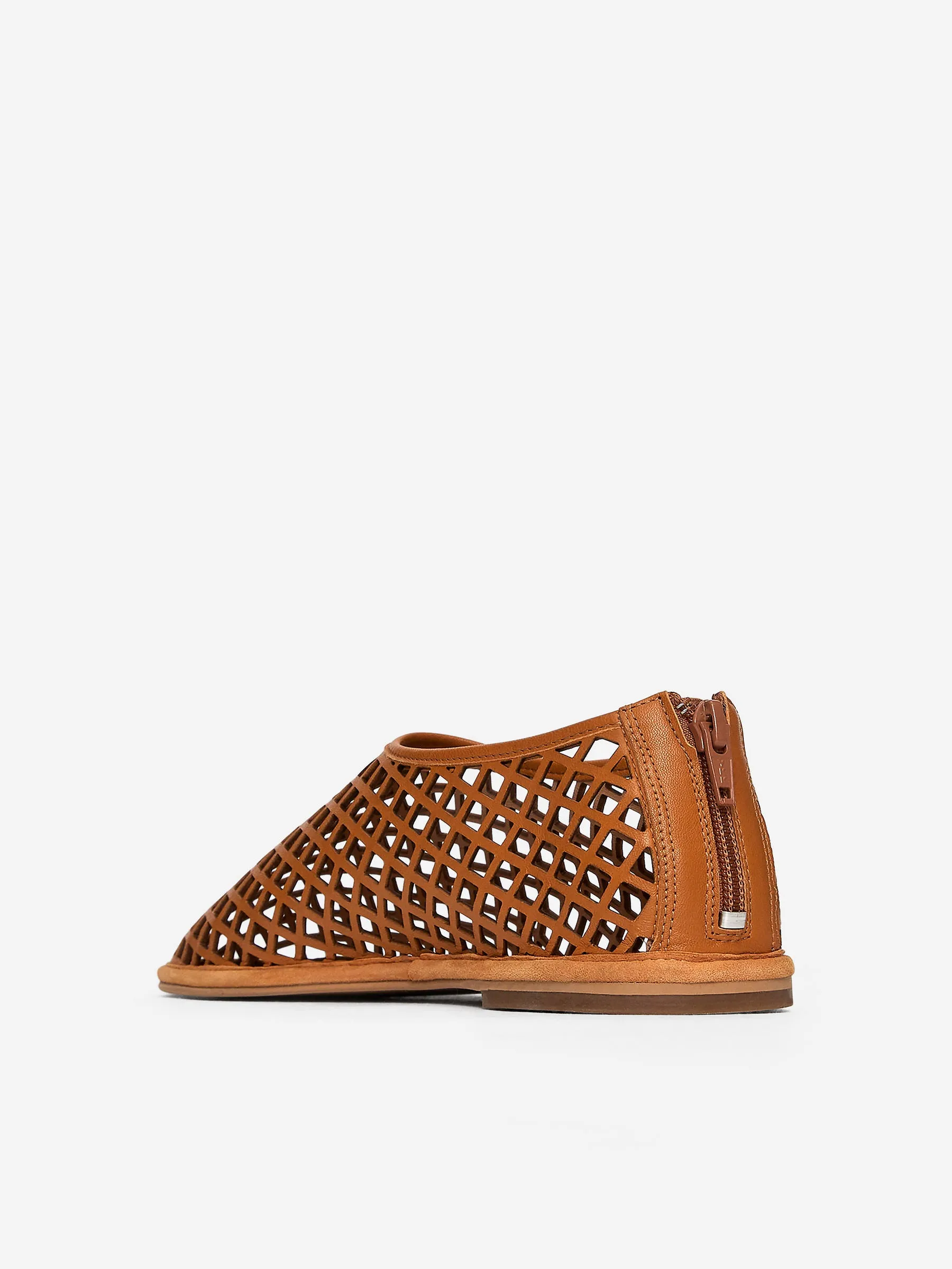Cut-Out Leather Flats