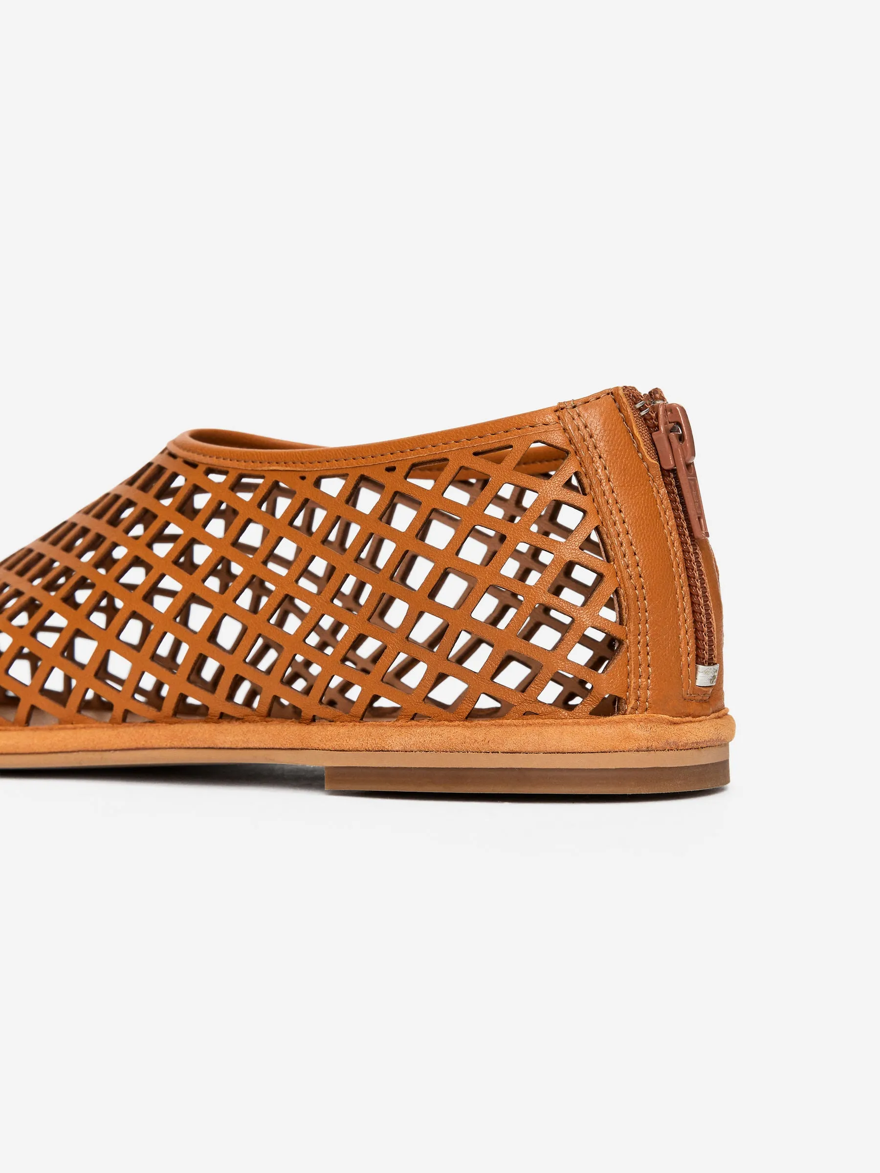 Cut-Out Leather Flats