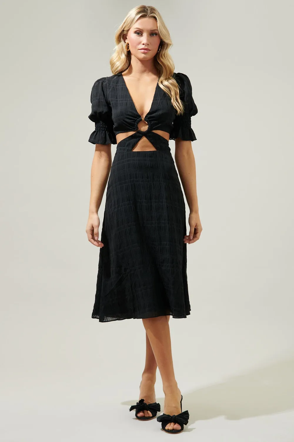 Del Mar O-Ring Cutout Midi Dress