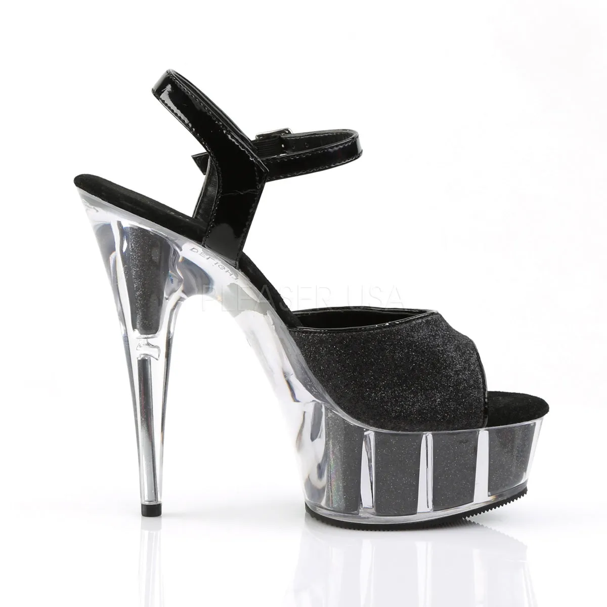 DELIGHT-609-5G  Black Glitter/Black Glitter