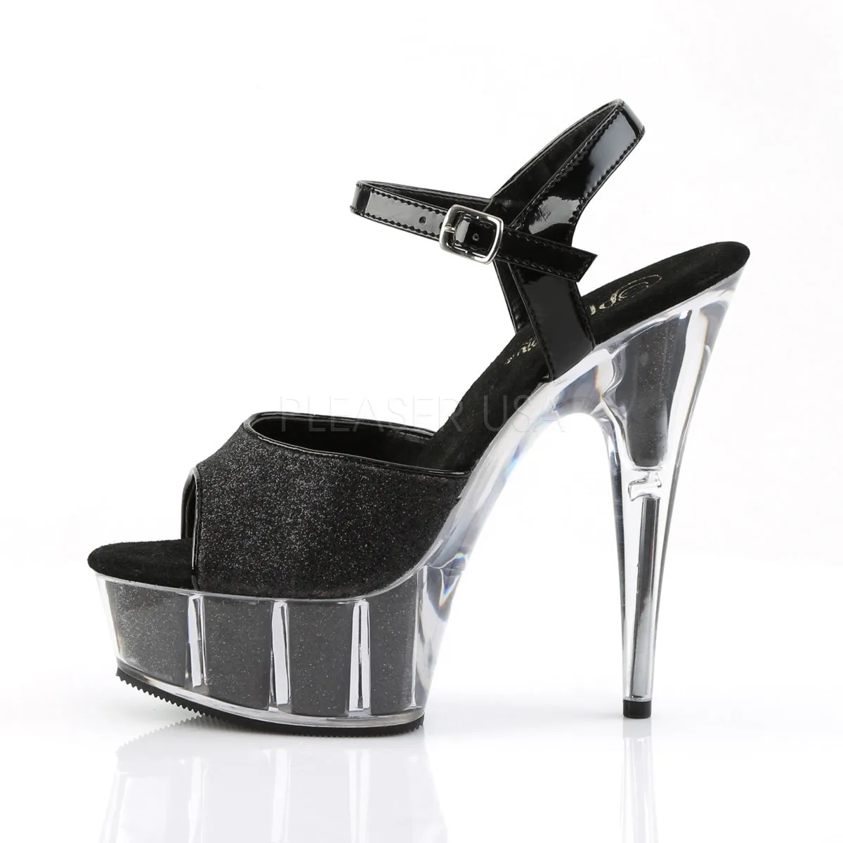 DELIGHT-609-5G  Black Glitter/Black Glitter