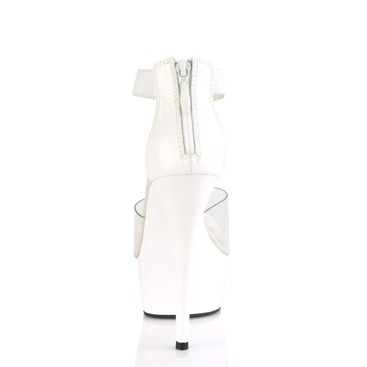 DELIGHT-624  Clear-White Elastic Band/White Matte